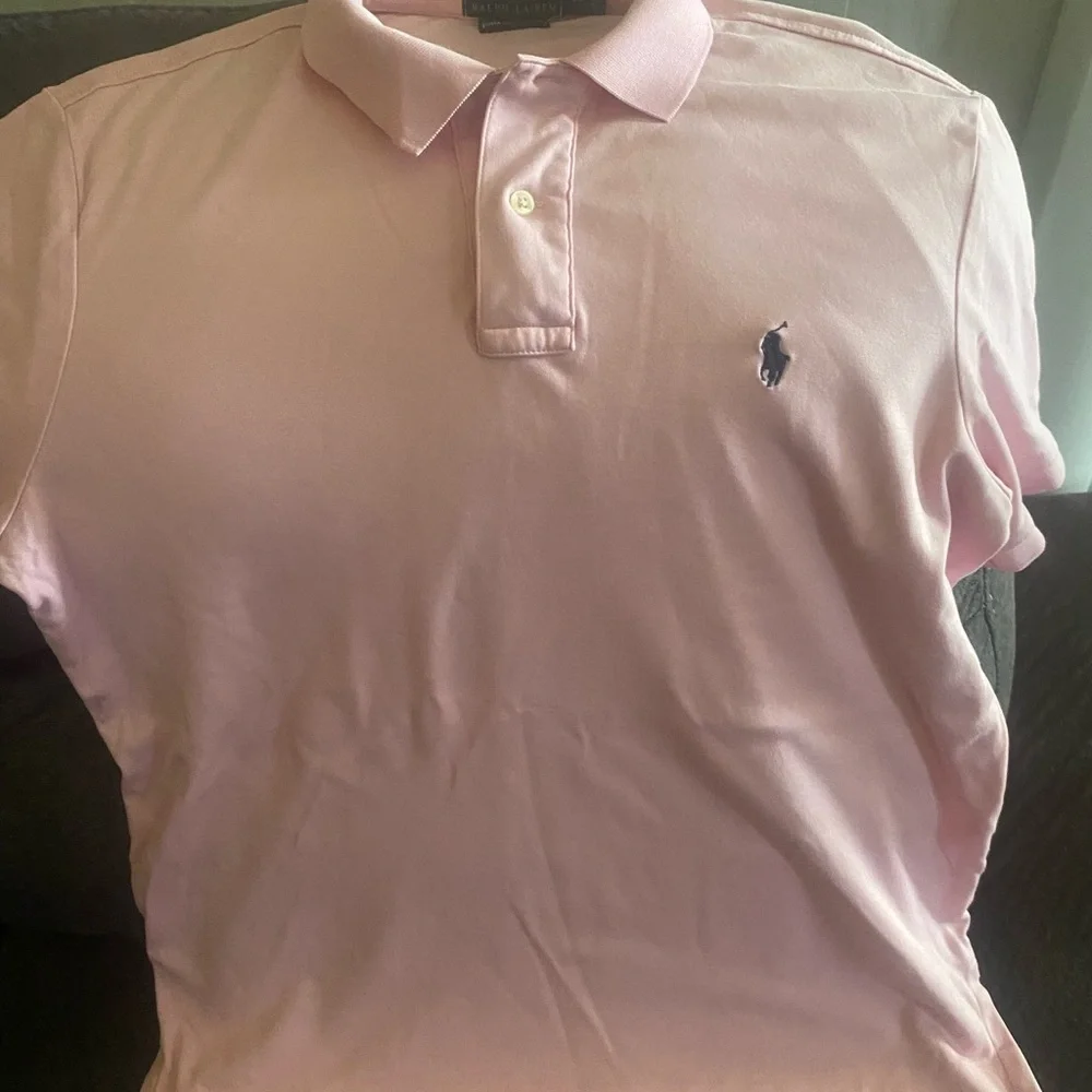 Polo by Ralph Lauren Light Pink Classic Fit Polo with Navy Pony